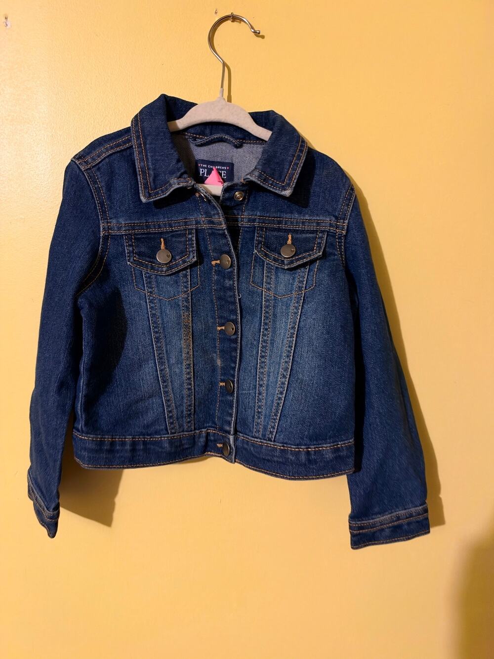 The Children's Place Girls Medium Wash Classic Denim Trucker Jacket